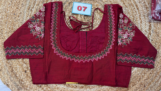 Raw Silk Maggam work blouses