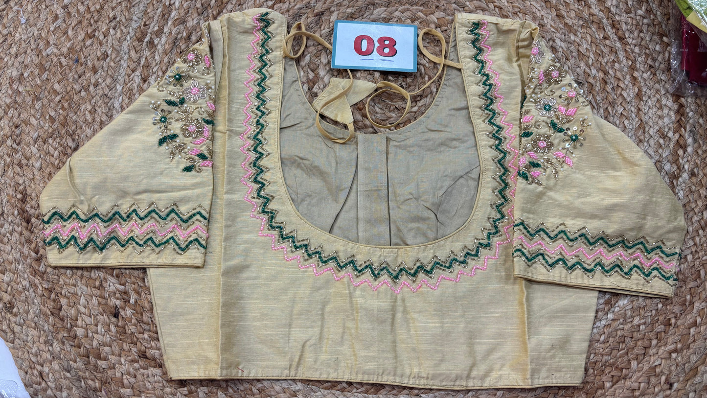 Raw Silk Maggam work blouses