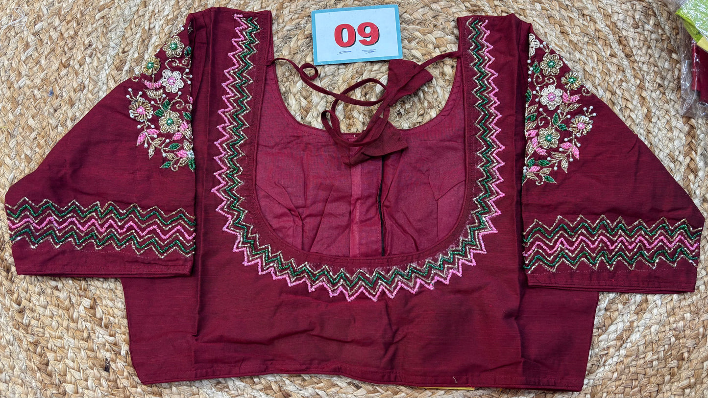 Raw Silk Maggam work blouses