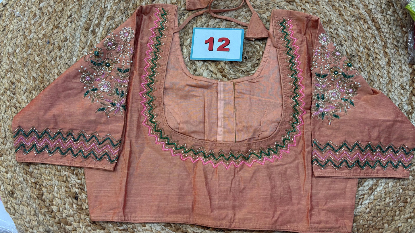 Raw Silk Maggam work blouses