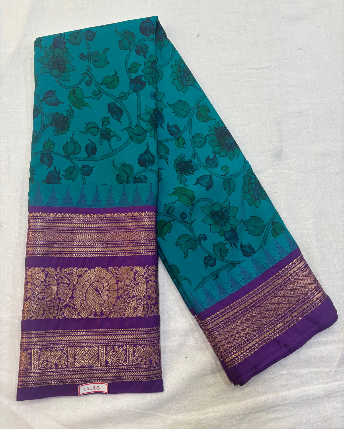 Digital Printed Semi Gadwal Silk Saree