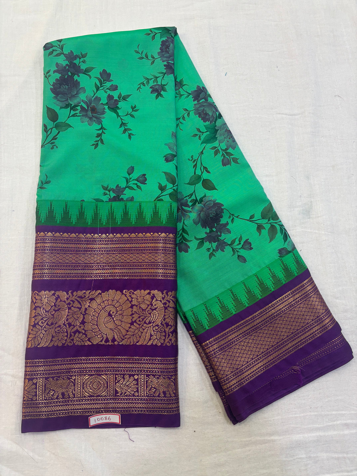 Digital Printed Semi Gadwal Silk Saree