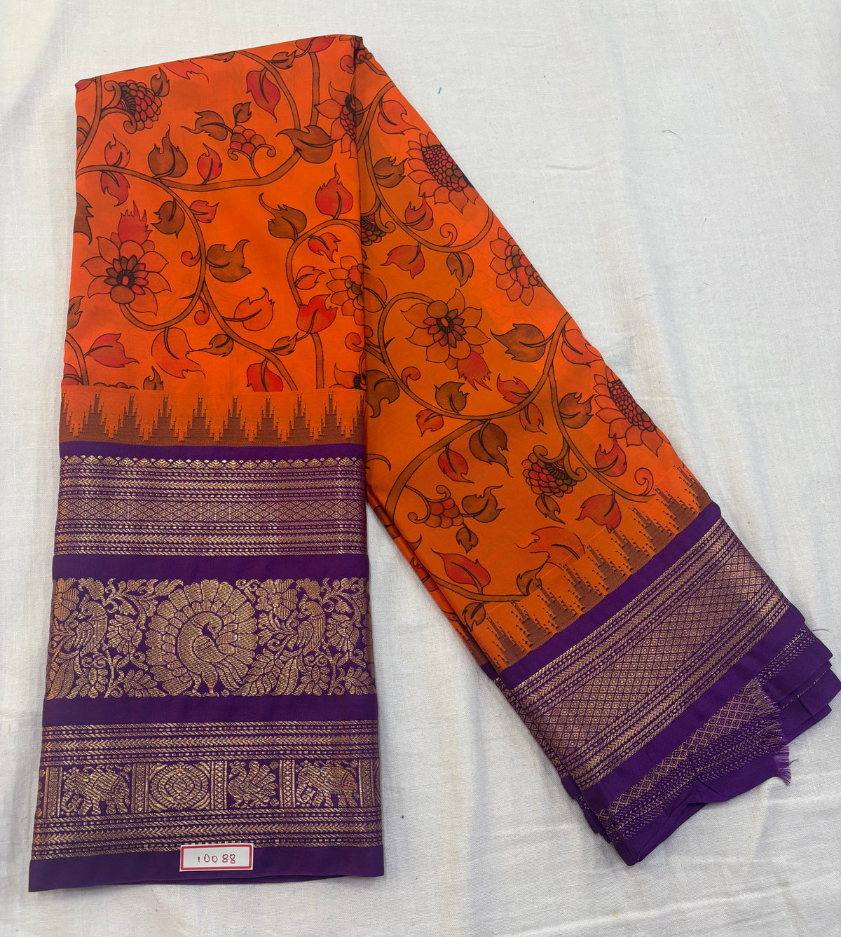 Digital Printed Semi Gadwal Silk Saree