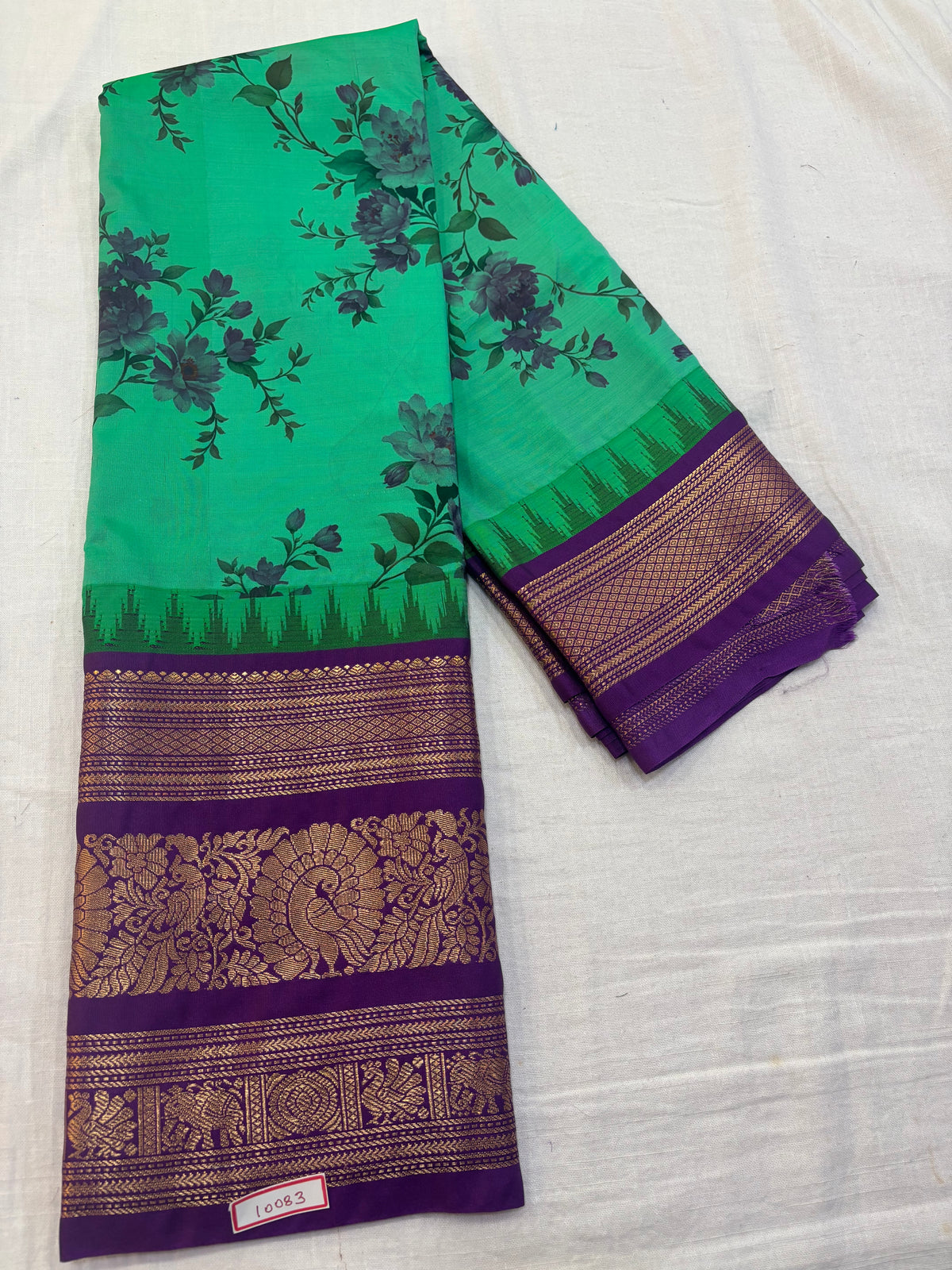 Digital Printed Semi Gadwal Silk Saree