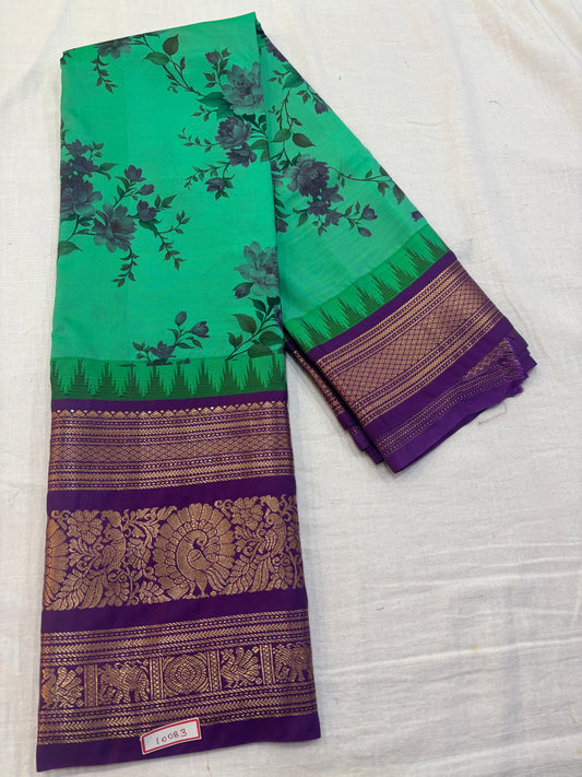 Digital Printed Semi Gadwal Silk Saree