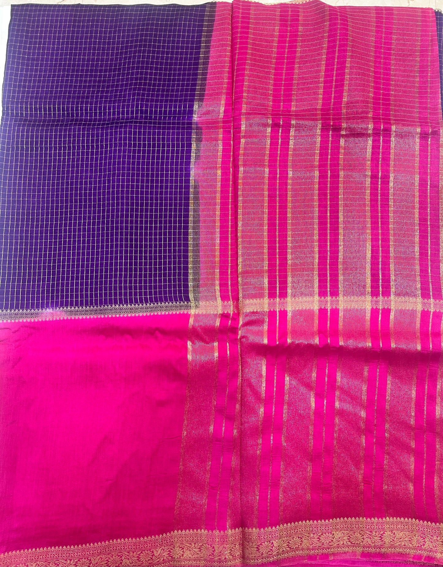 Vintage Russian Crepe saree