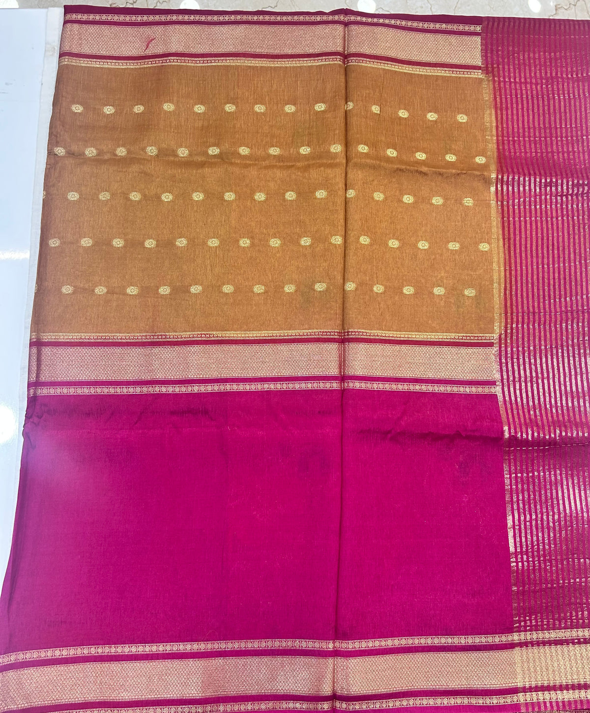Vintage Russian Crepe saree