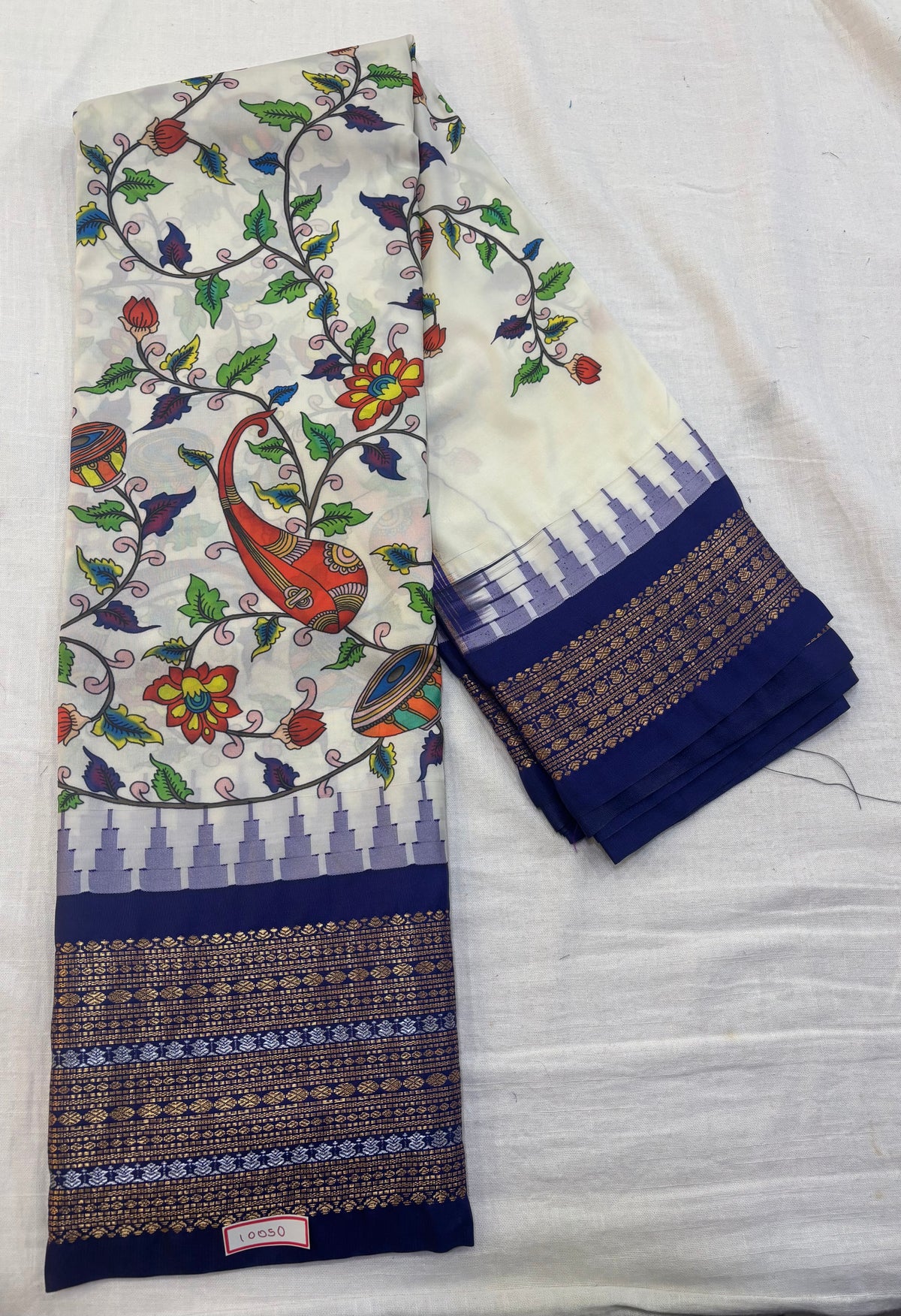 Digital Printed Semi Gadwal Silk Saree