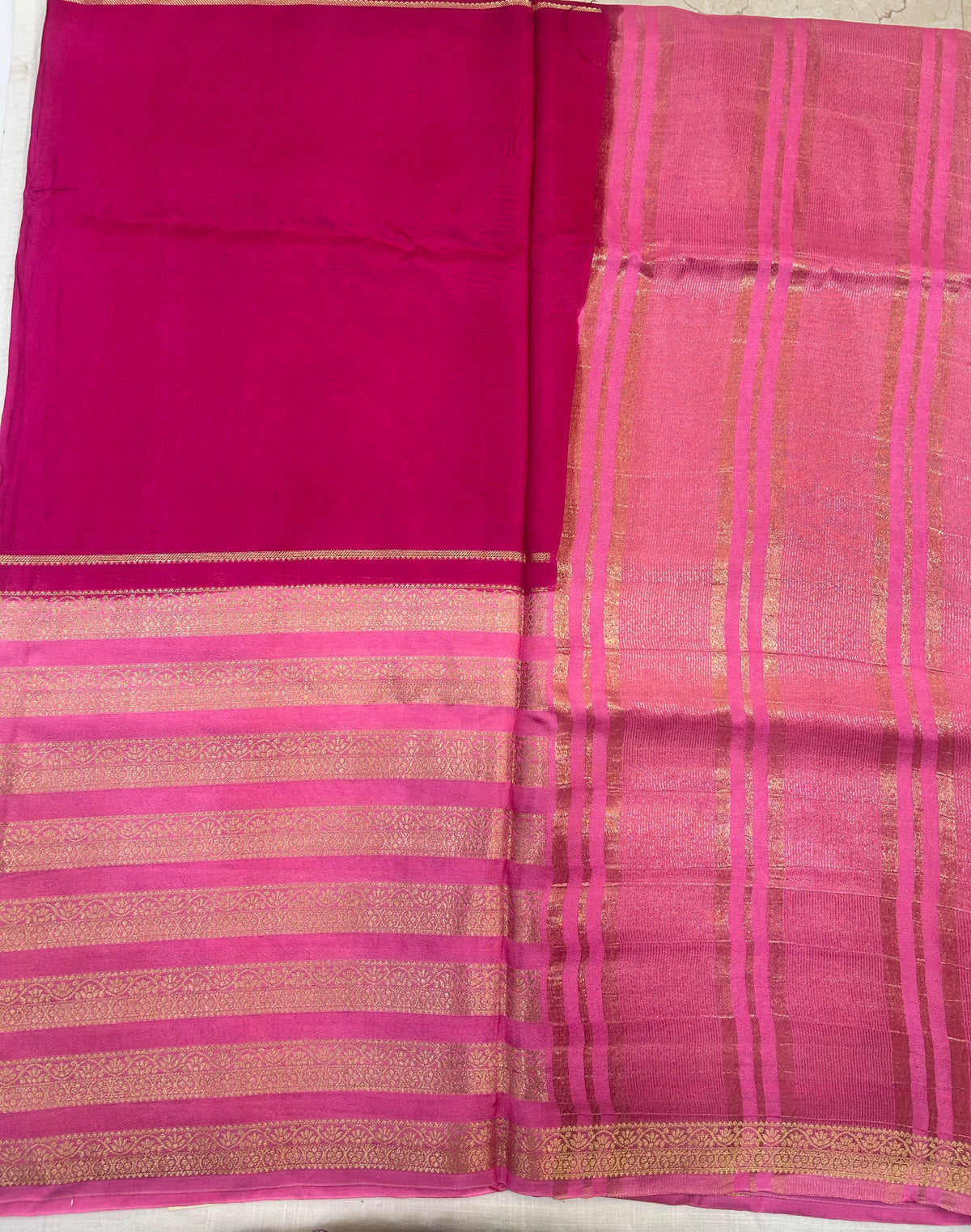 Vintage Russian Crepe saree