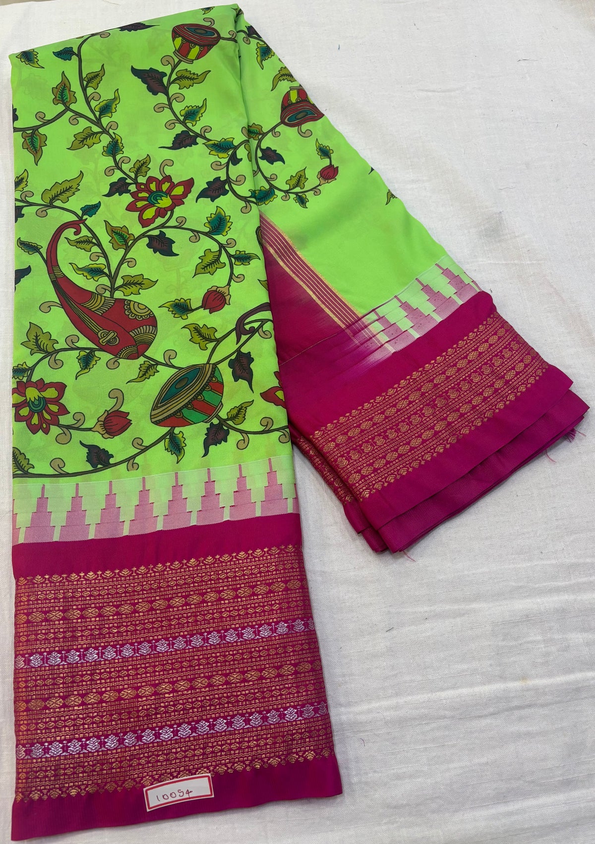 Digital Printed Semi Gadwal Silk Saree