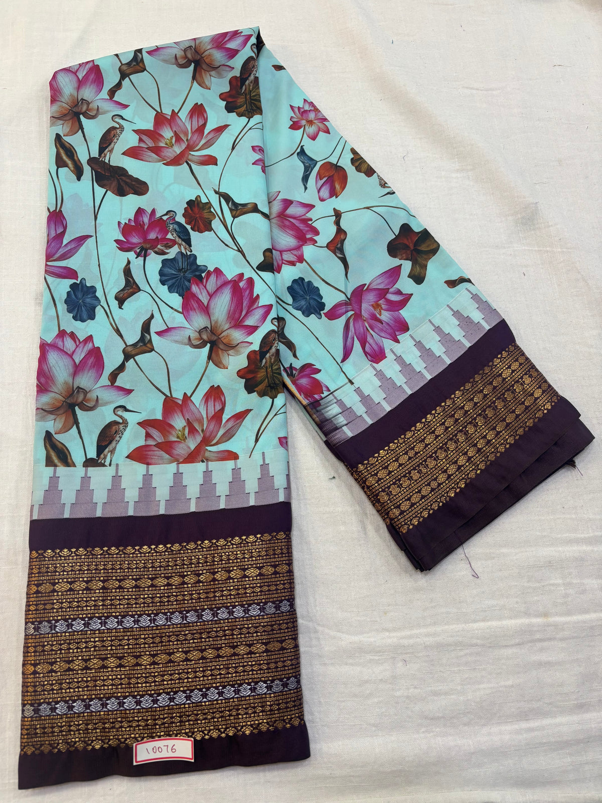 Digital Printed Semi Gadwal Silk Saree