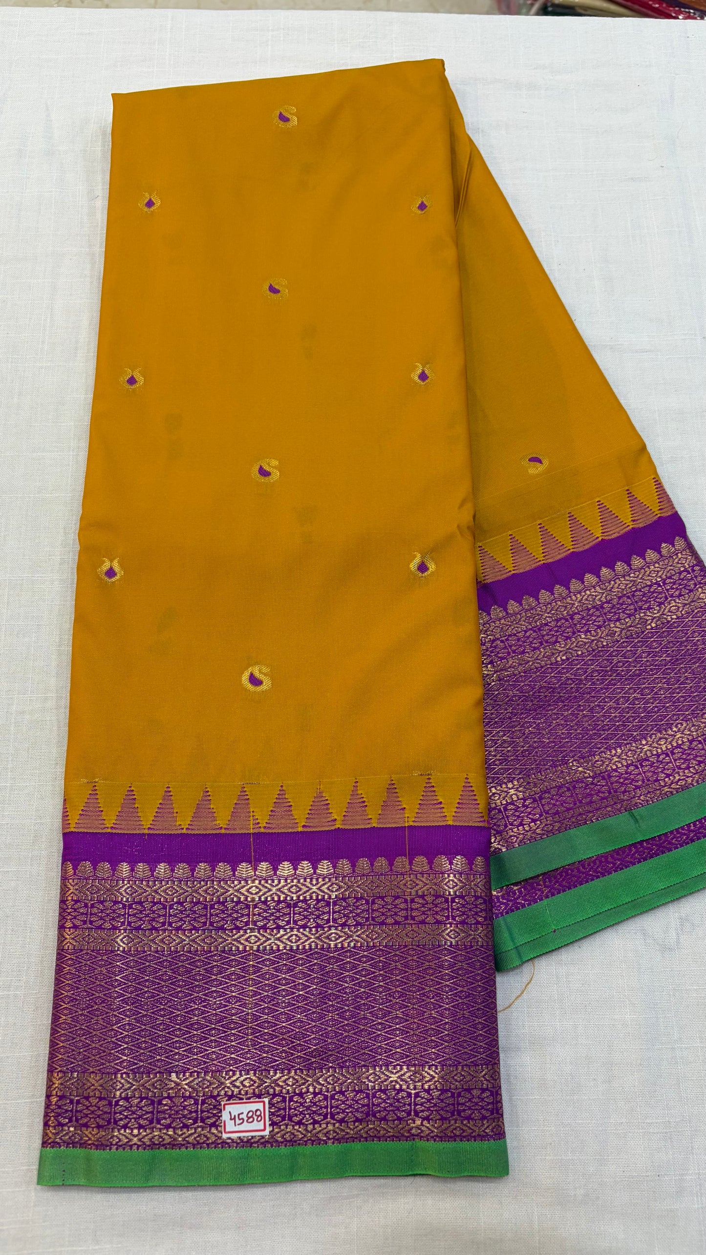 Semi Gadwal Silk Small Border Saree
