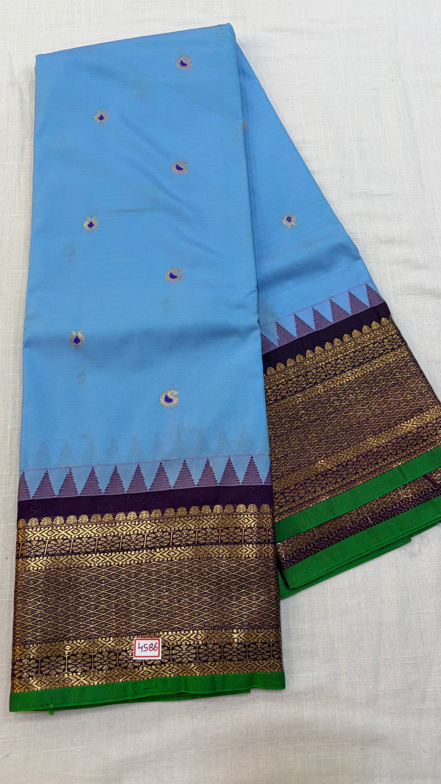 Semi Gadwal Silk Small Border Saree