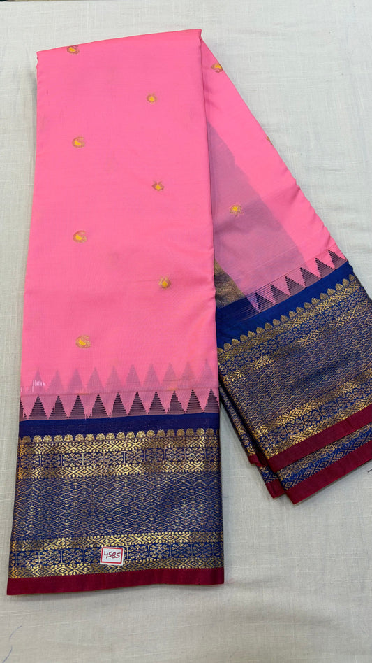 Semi Gadwal Silk Small Border Saree