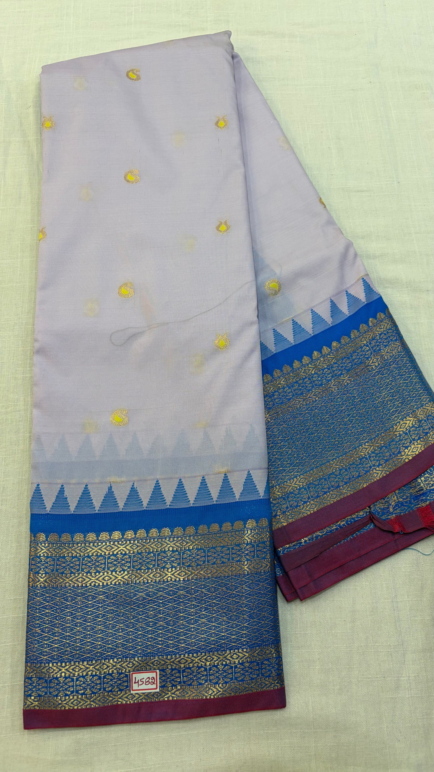Semi Gadwal Silk Small Border Saree