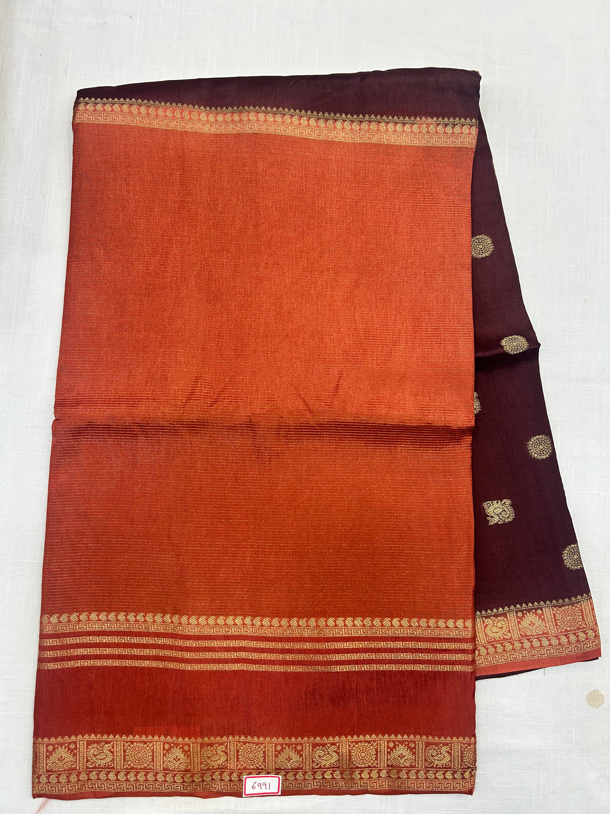 Vintage Russian Crepe saree