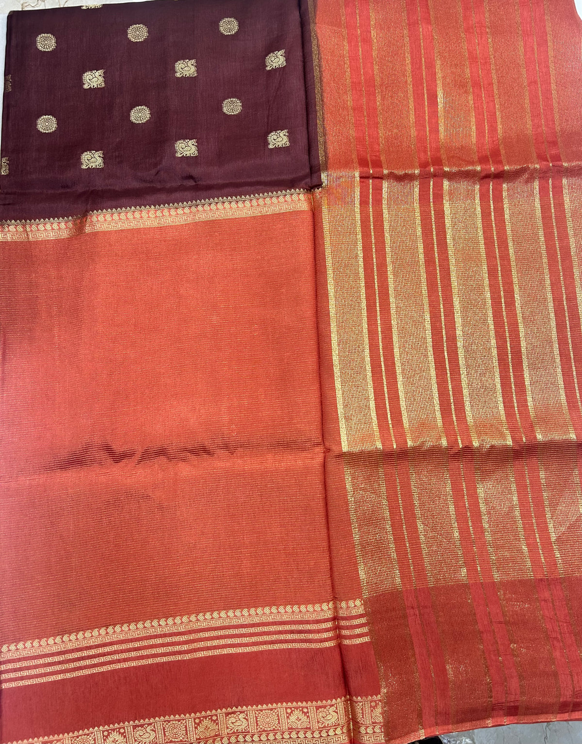 Vintage Russian Crepe saree