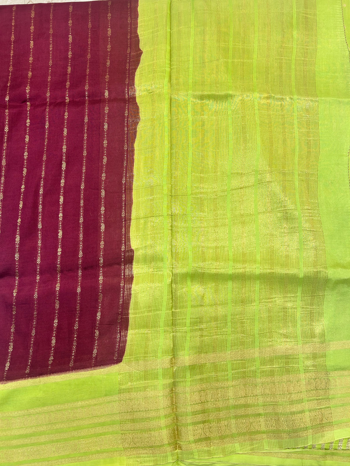 Vintage Russian Crepe saree