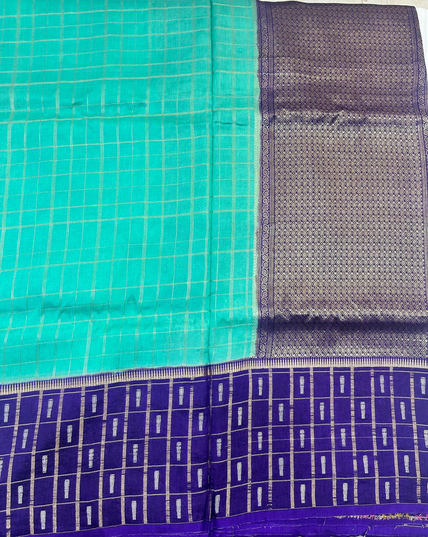 Vintage Russian Crepe saree