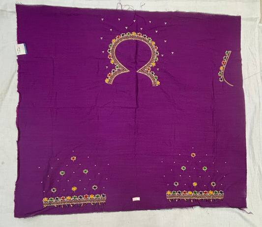 Raw Silk Maggam Work Blouse