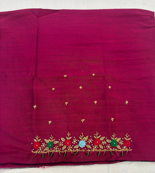 Raw Silk Maggam Work Blouse