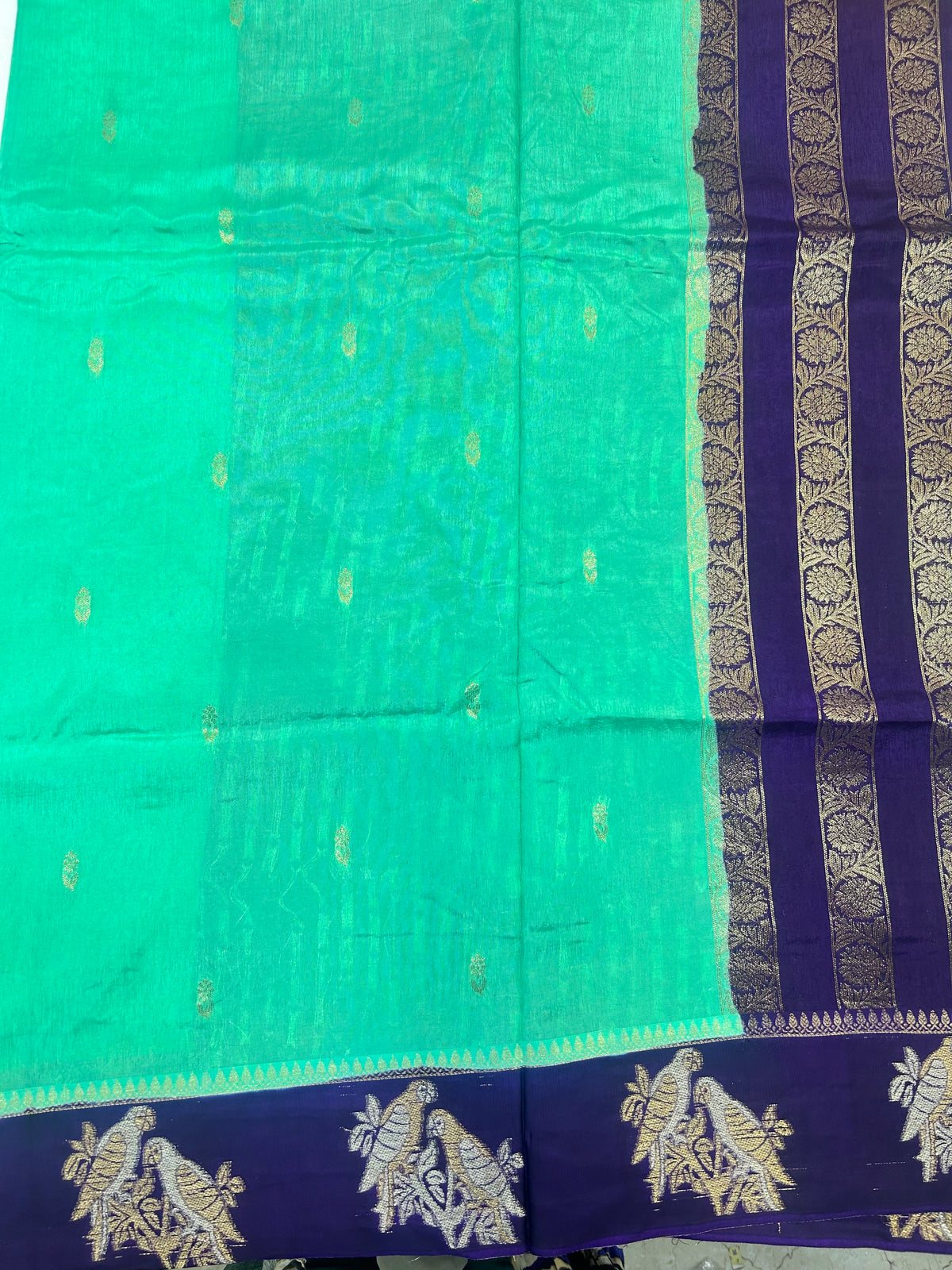 Vintage Russian Crepe saree