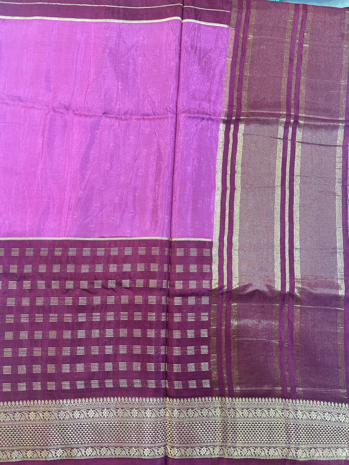 Vintage Russian Crepe saree