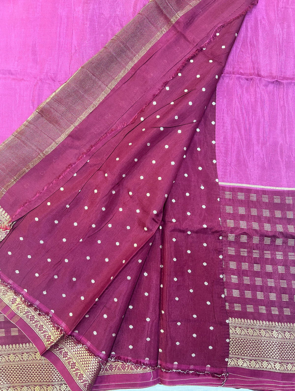 Vintage Russian Crepe saree