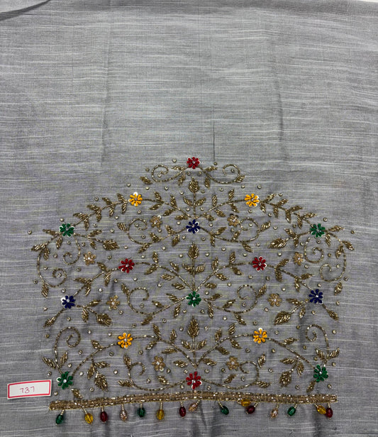 Raw Silk Maggam Work Blouse