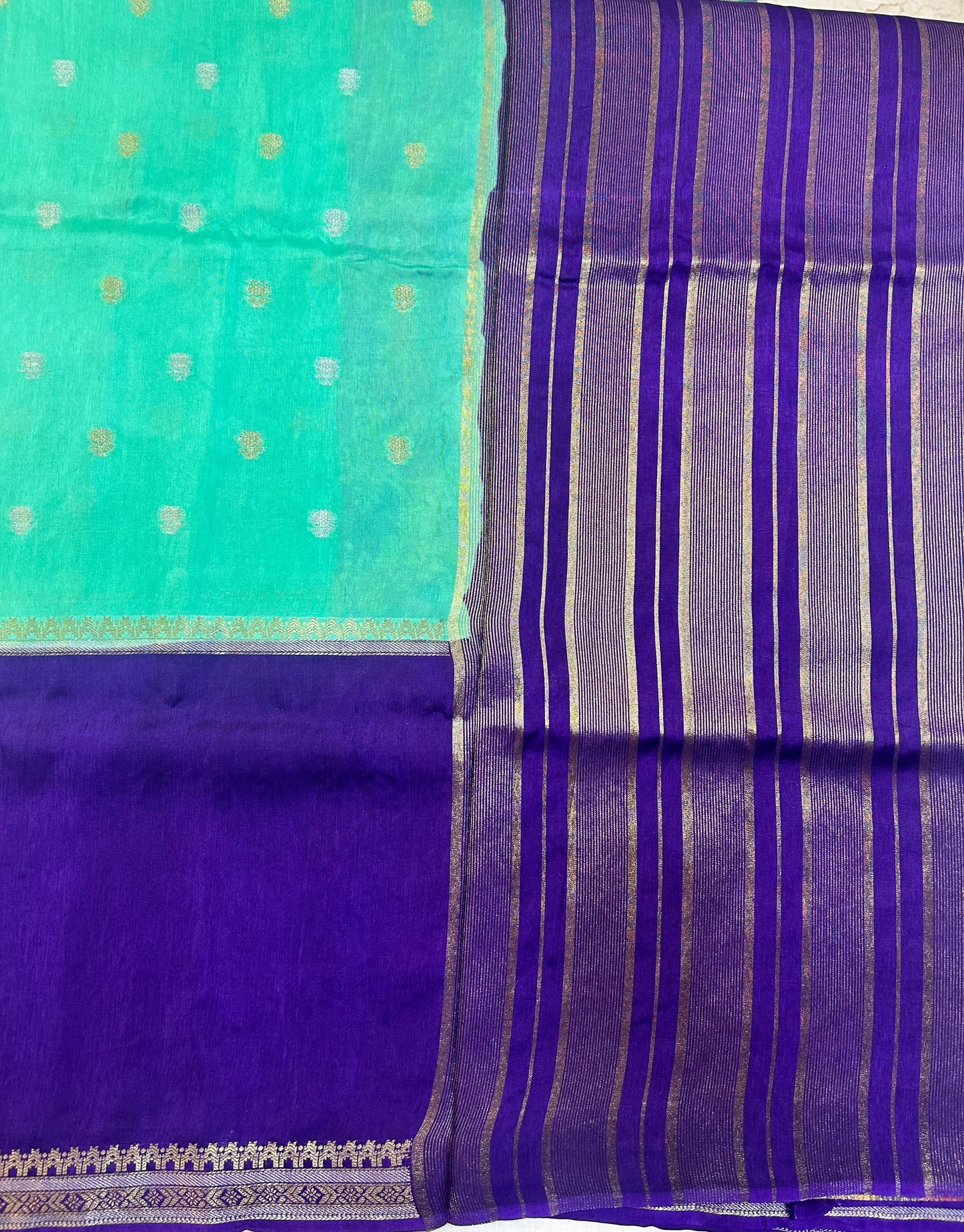 Vintage Russian Crepe saree
