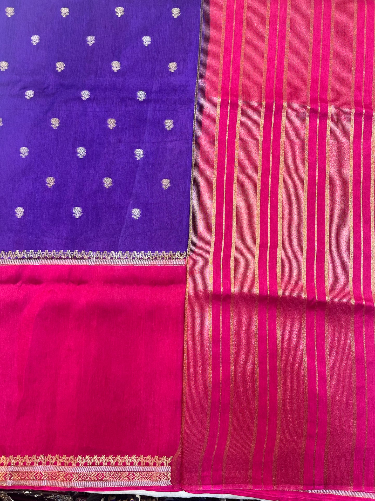 Vintage Russian Crepe saree