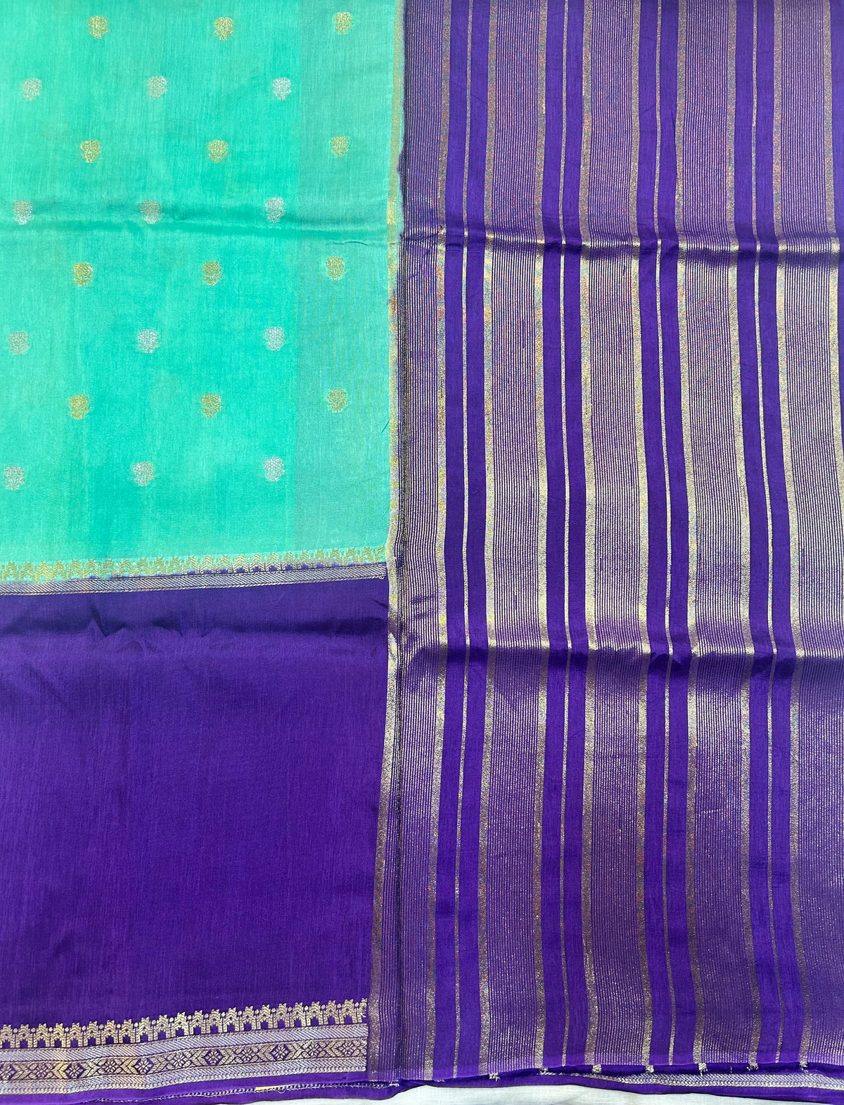 Vintage Russian Crepe saree
