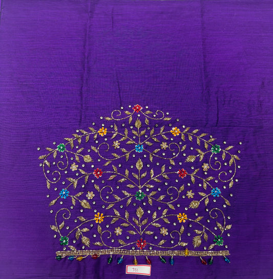 Raw Silk Maggam Work Blouse