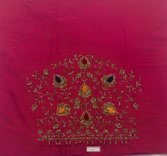 Raw Silk Maggam Work Blouse