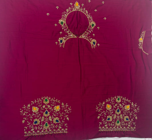 Raw Silk Maggam Work Blouse