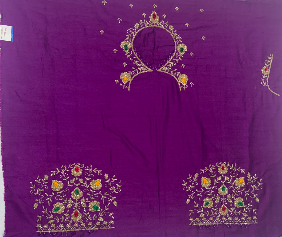 Raw Silk Maggam Work Blouse