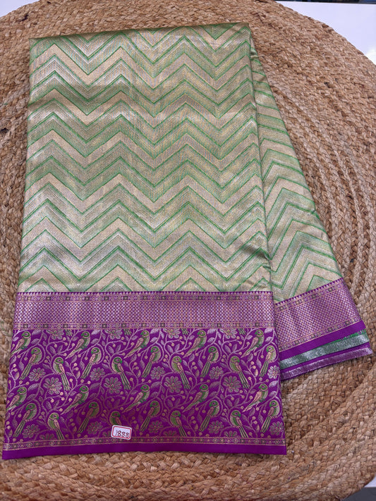Meenakari Semi Kanchi pattu saree