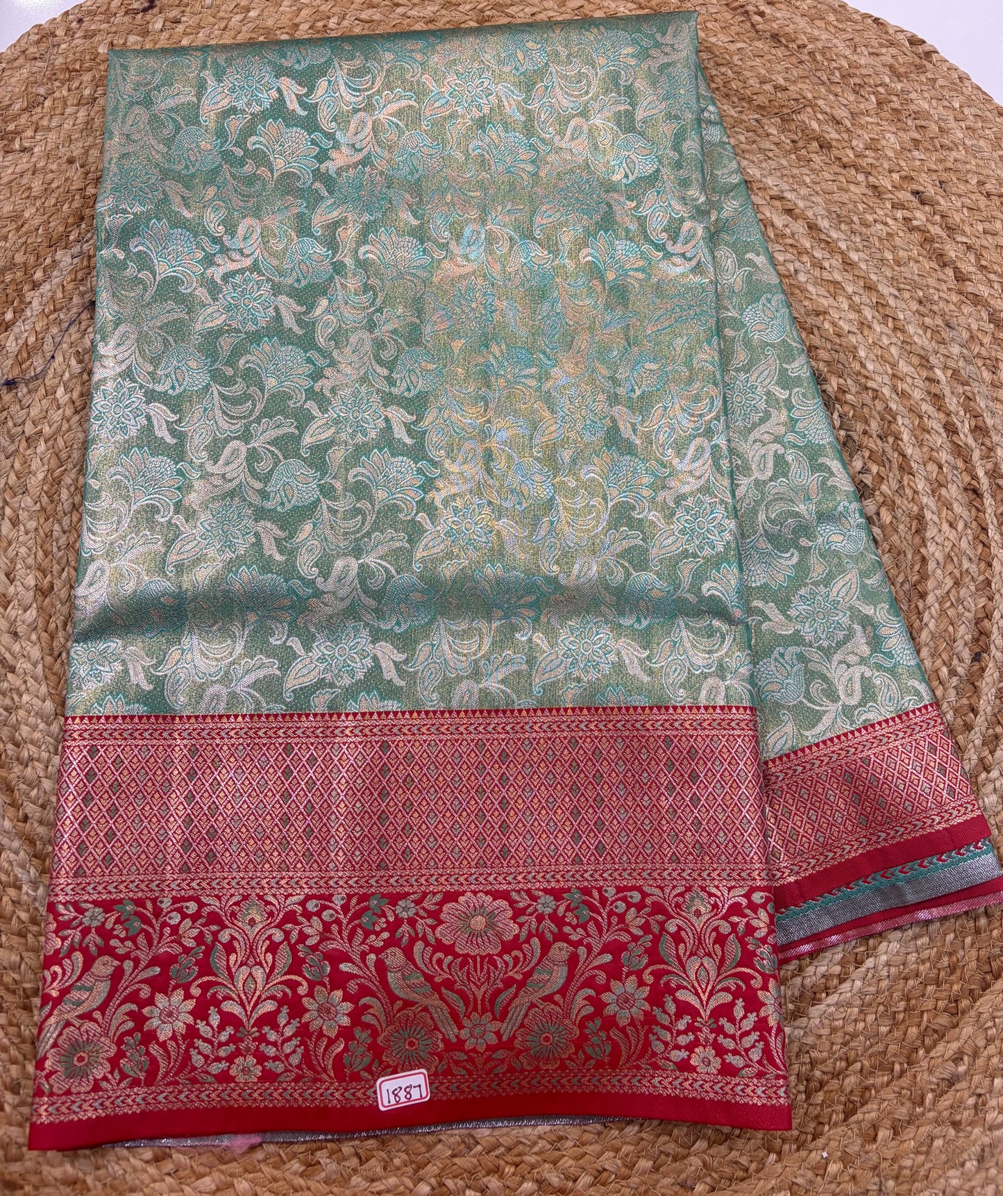 Meenakari Semi Kanchi pattu saree