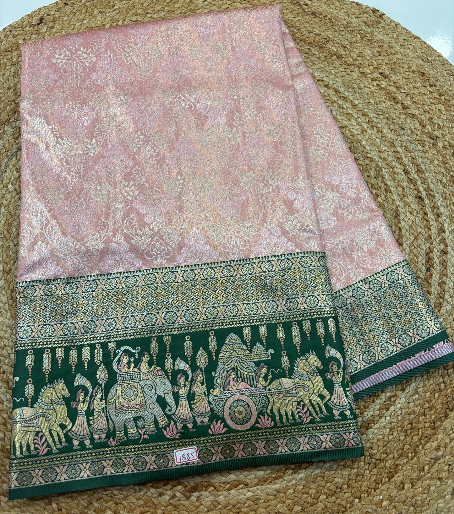 Meenakari Semi Kanchi pattu saree