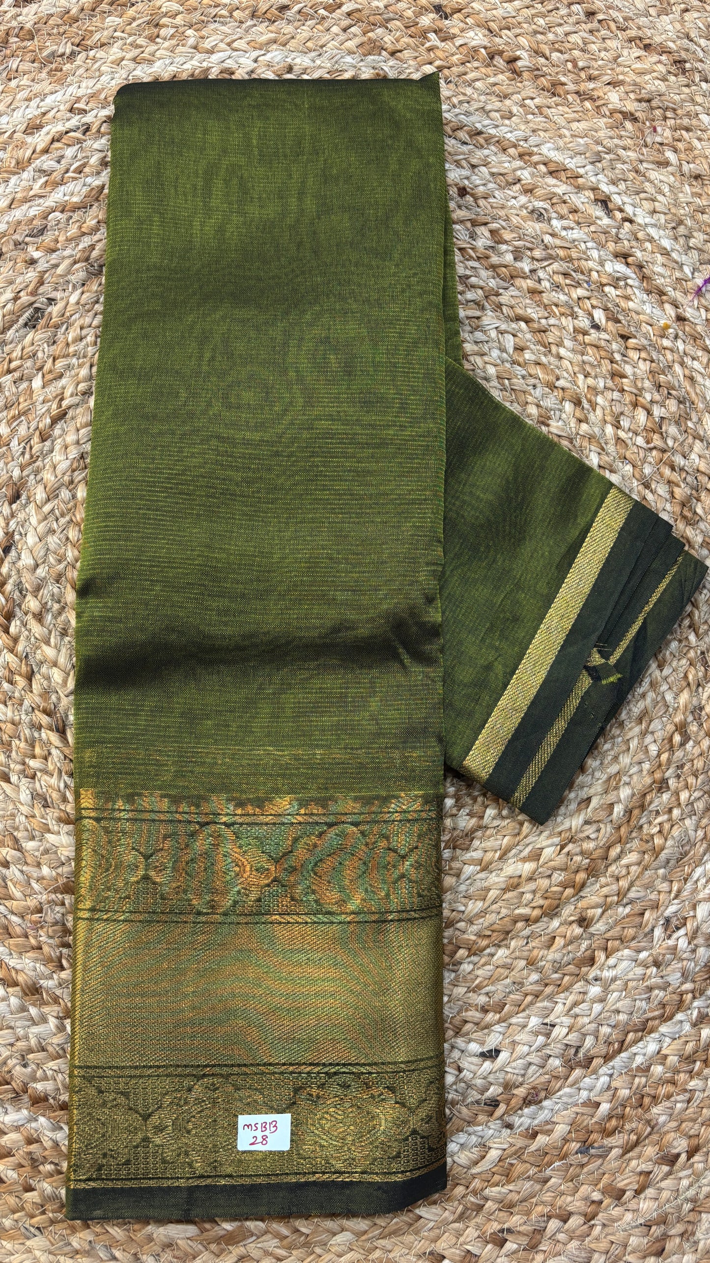 Mangalgiri Silk Saree Big border