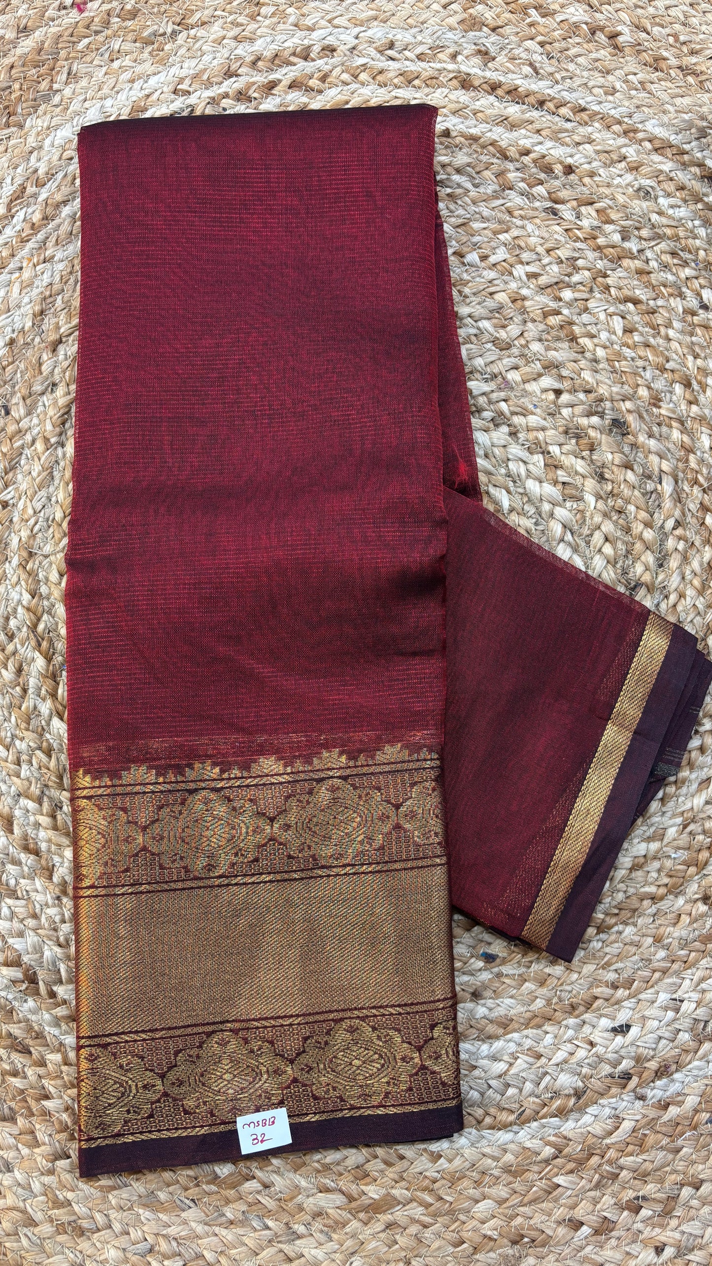 Mangalgiri Silk Saree Big border