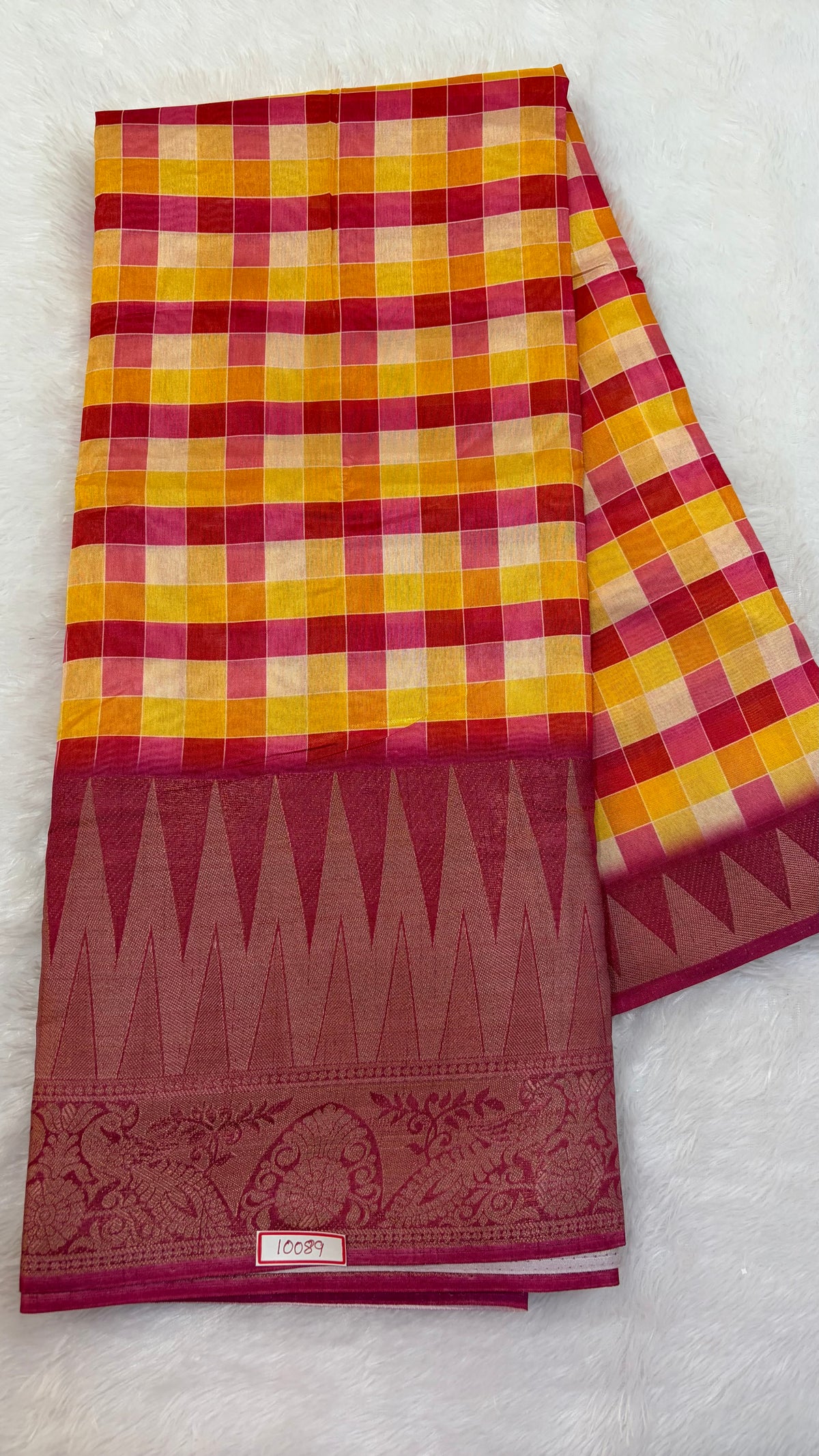 Madras Checks Fancy Saree