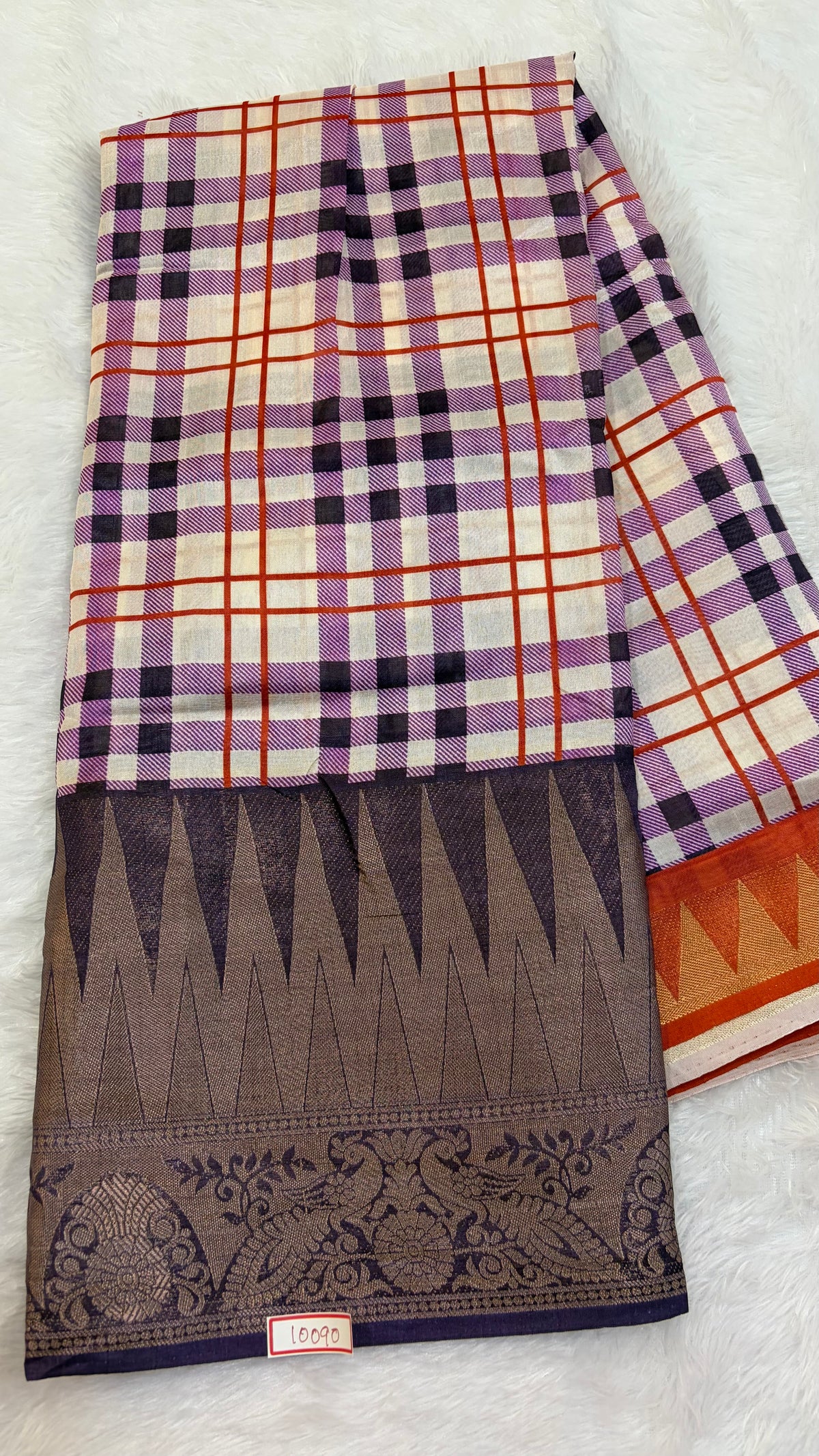 Madras Checks Fancy Saree