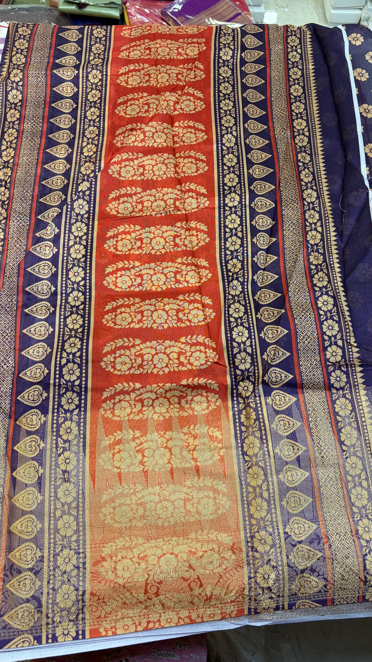 Madras Checks Fancy Saree