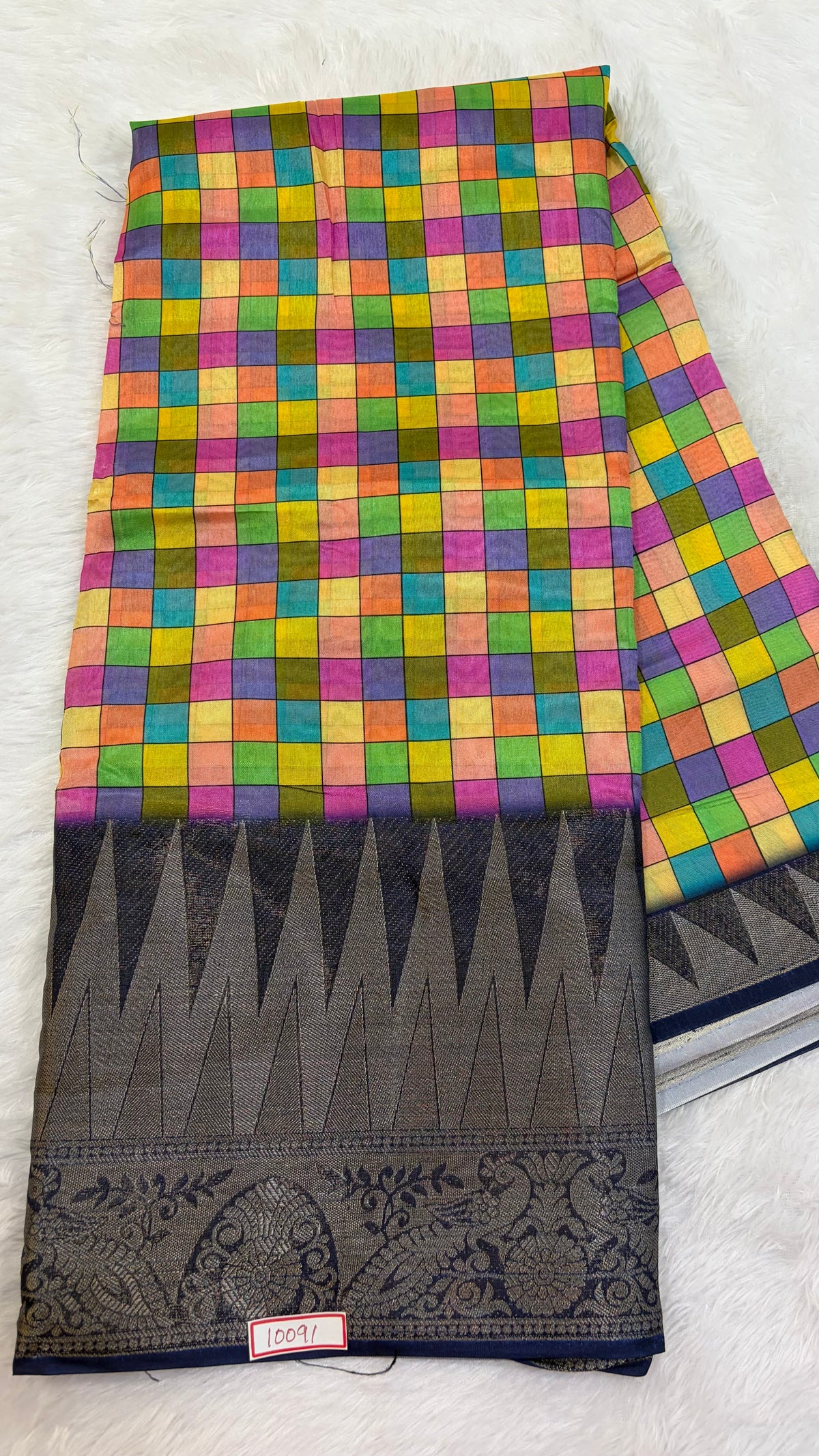 Madras Checks Fancy Saree
