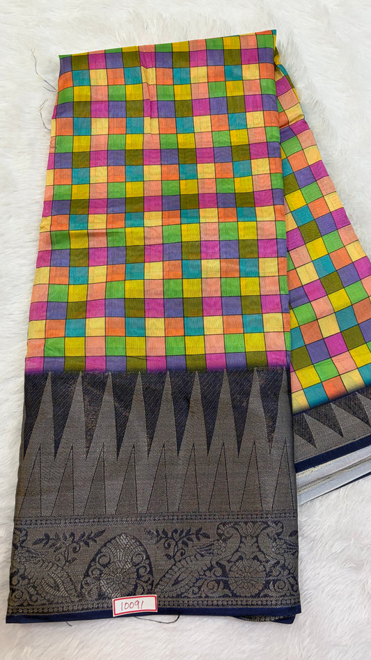 Madras Checks Fancy Saree