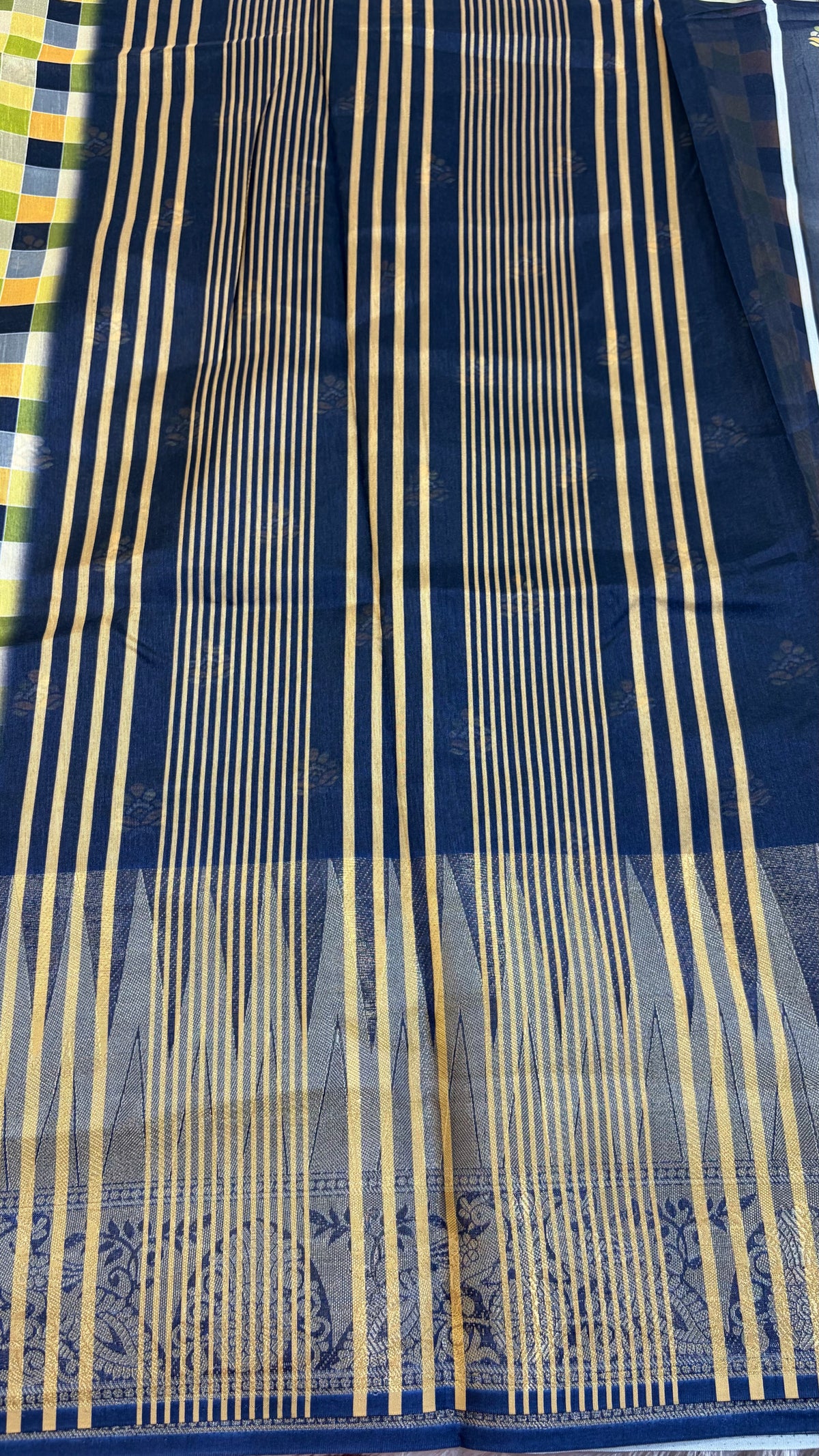 Madras Checks Fancy Saree