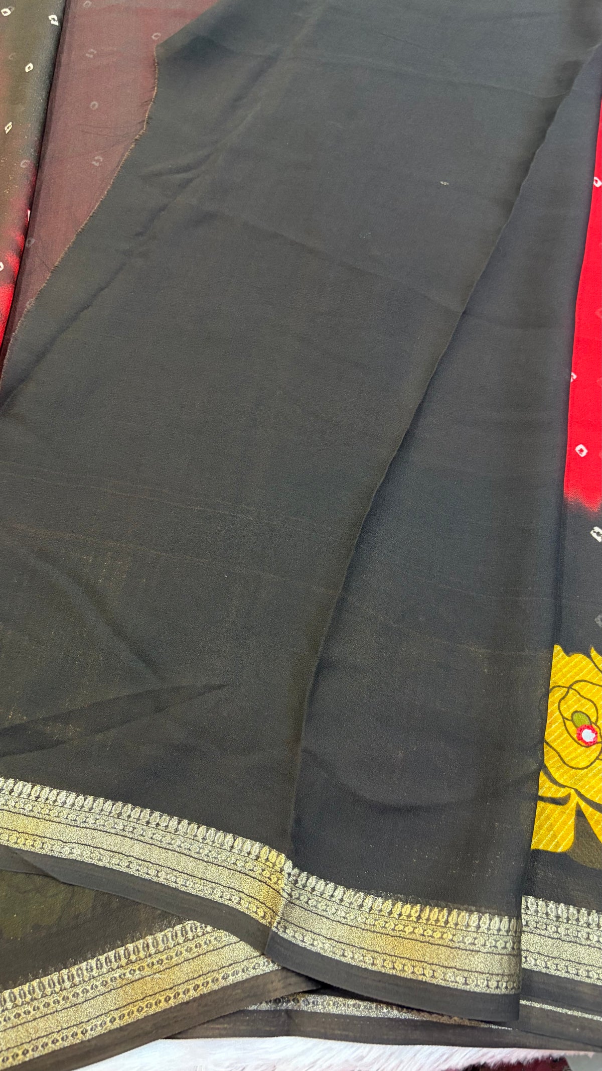 Marshmellow Mirror work Saree