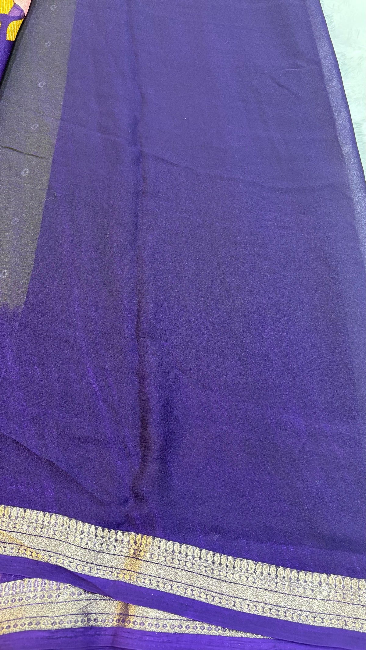 Marshmellow Mirror work Saree