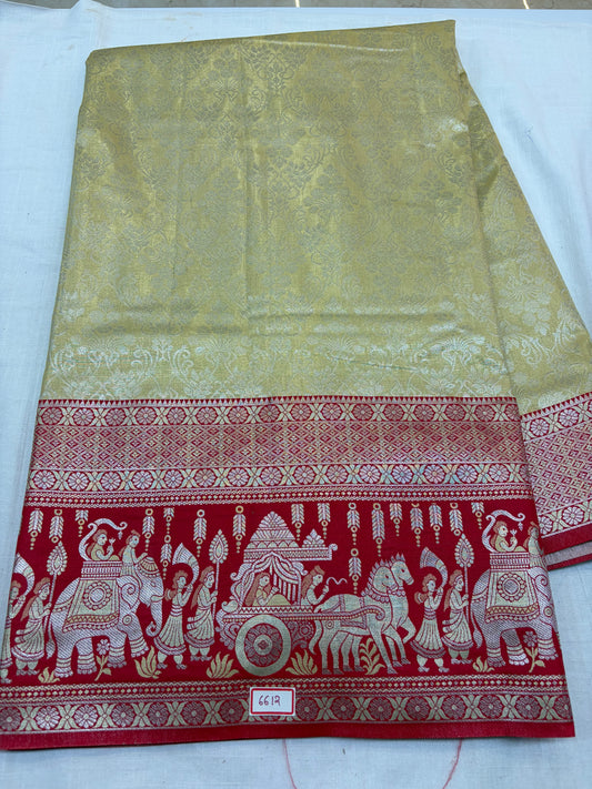 Meenakari Semi Kanchi Pattu Sarees